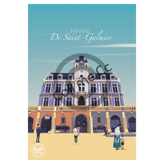 Affiche 50 par 70  Saint-Etienne et les alentours